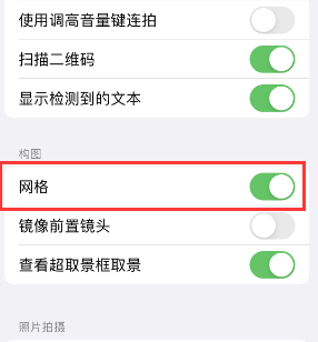 望都苹果手机维修网点分享iPhone如何开启九宫格构图功能