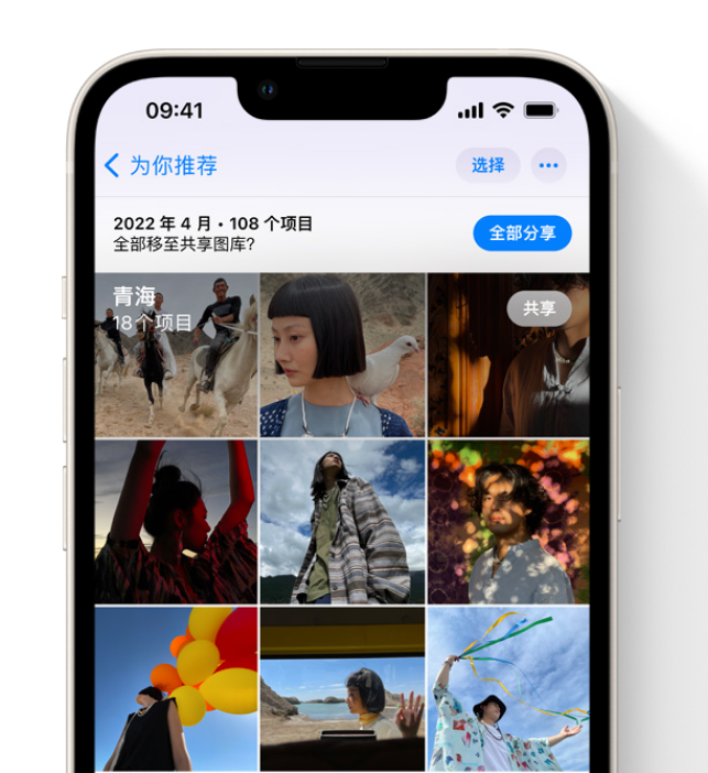 望都苹果维修网点分享在 iPhone 上使用共享图库 